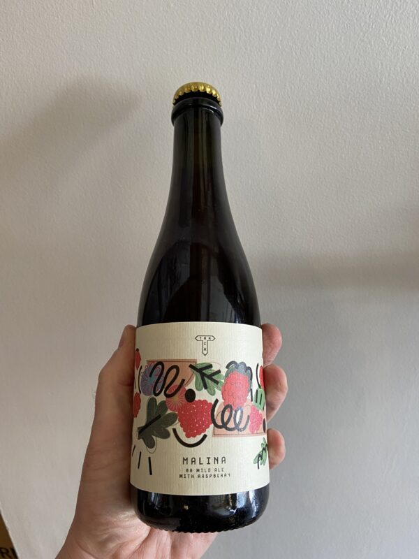 Malina Barrel Aged Wild Ale with Raspberry by Track Brewing Company.