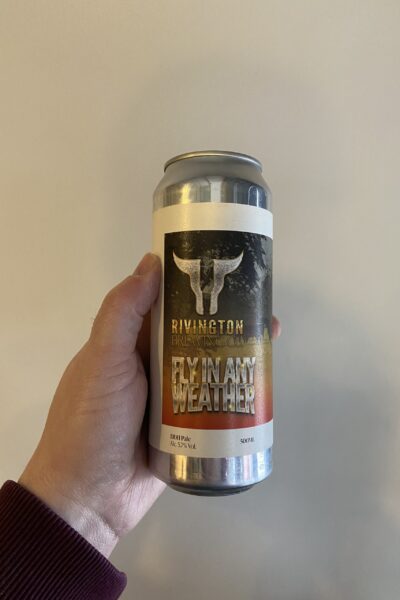 Fly In Any Weather Hazy Pale Ale by Rivington Brewing Company.