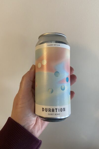 Quiet Song Witbier by Duration Brewing.