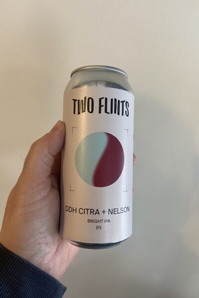 DDH Nelson & Citra Bright IPA by Two Flints Brewery.