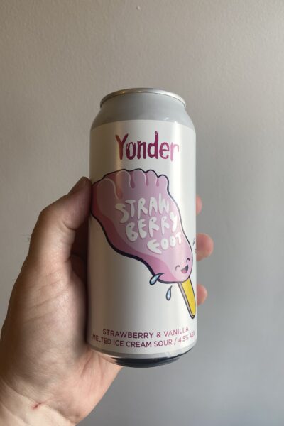 Strawberry Foot Smoothie Sour by Yonder Brewing.