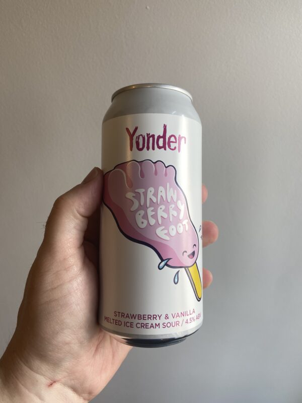 Strawberry Foot Smoothie Sour by Yonder Brewing.