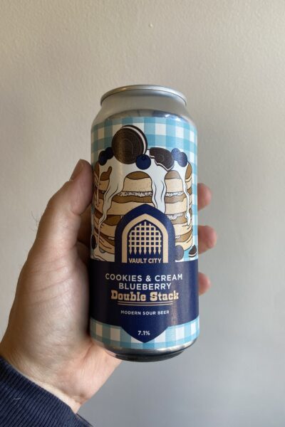 Cookies & Cream Blueberry Double Stack Smoothie Sour by Vault City Brewing.