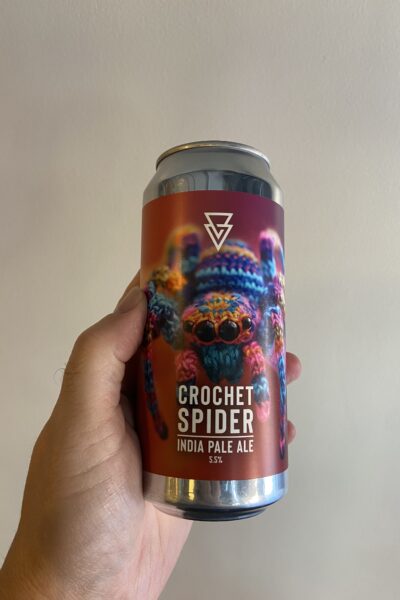 Crochet Spider Hazy IPA by Azvex Brewing Company.