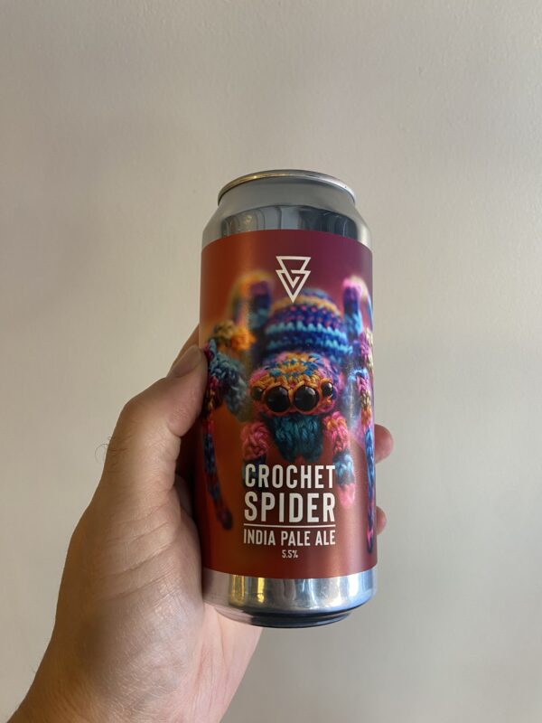 Crochet Spider Hazy IPA by Azvex Brewing Company.