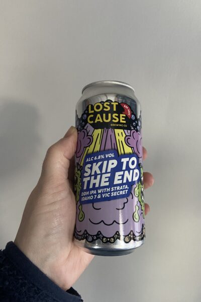 Skip To The End IPA by Lost Cause Brewing.