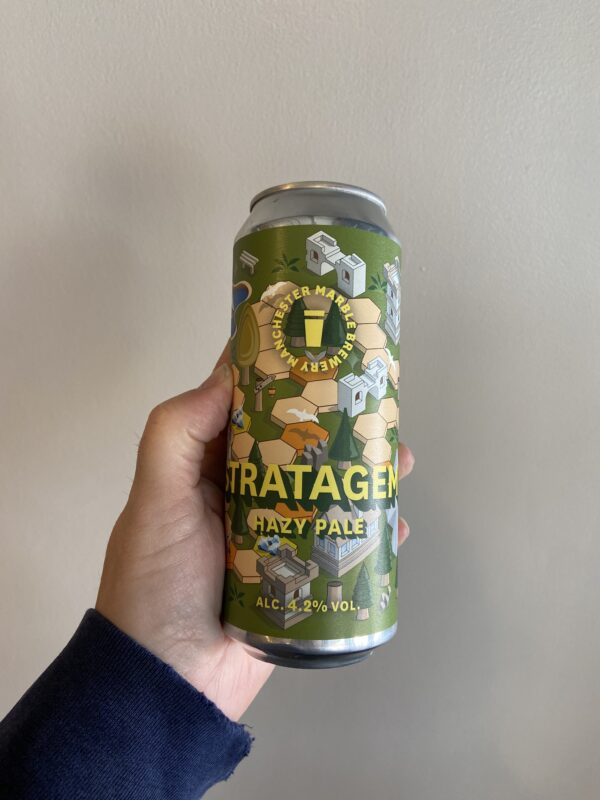 Stratagem Hazy Pale Ale by Marble Beers.