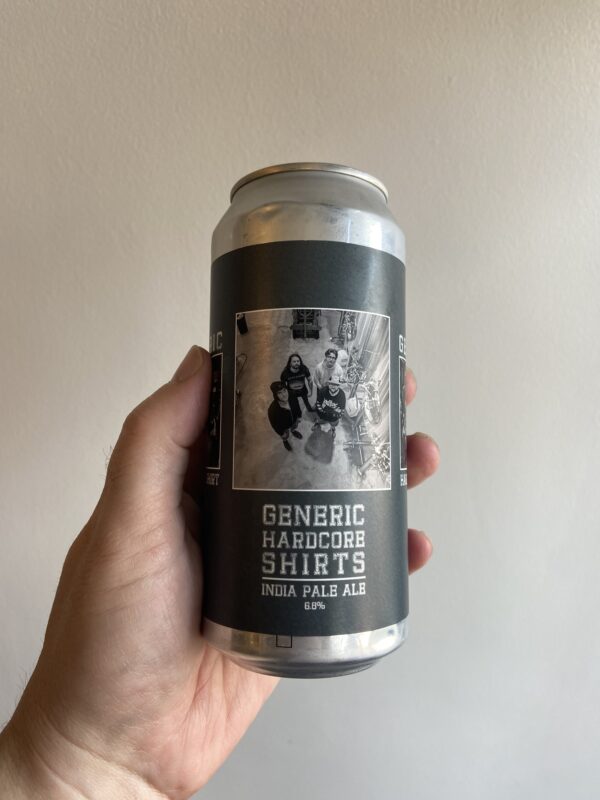 Generic Hardcore Shirts IPA by Azvex Brewing Company.