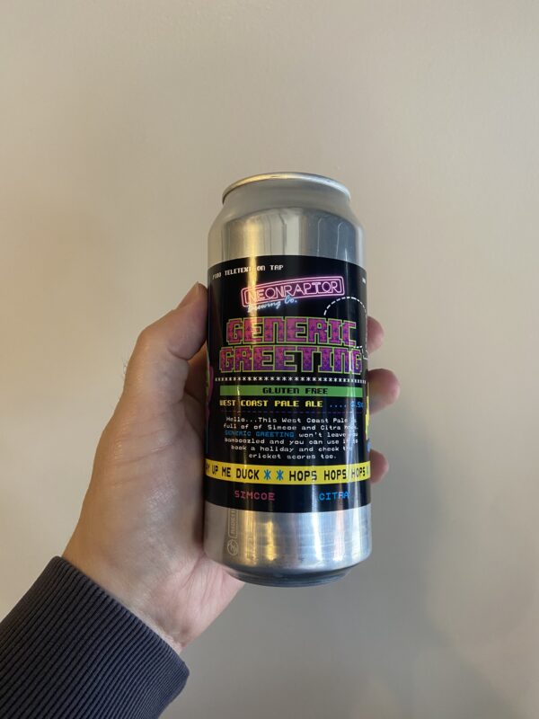 Generic Greeting West Coast Pale Ale by Neon Raptor Brewing Co.