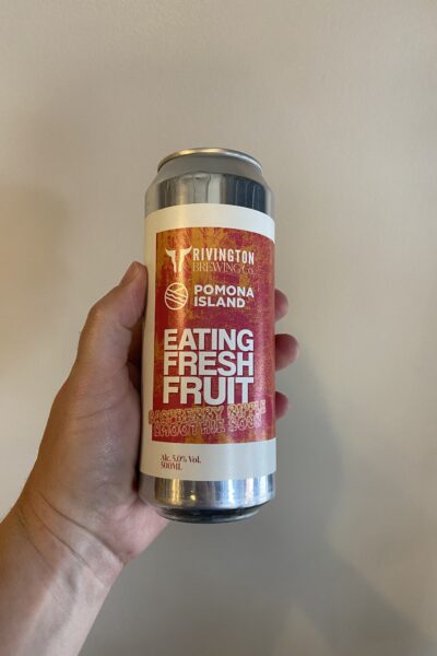 Eating Fresh Fruit Smoothie Sour by Rivington Brewing Company.