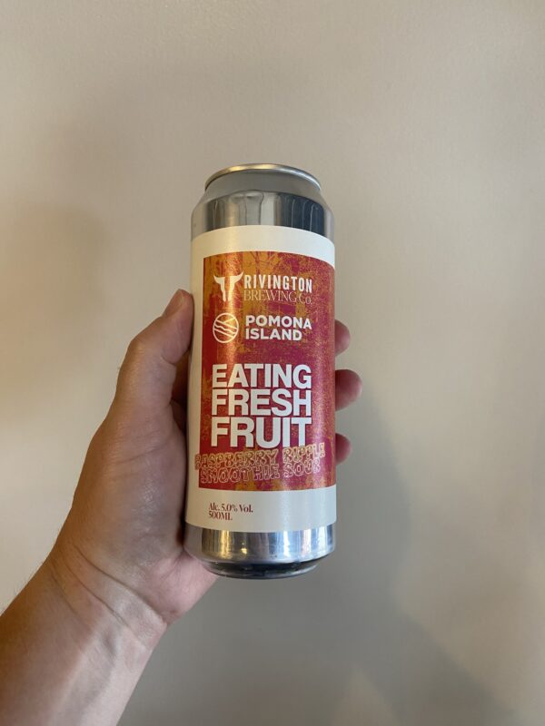 Eating Fresh Fruit Smoothie Sour by Rivington Brewing Company.