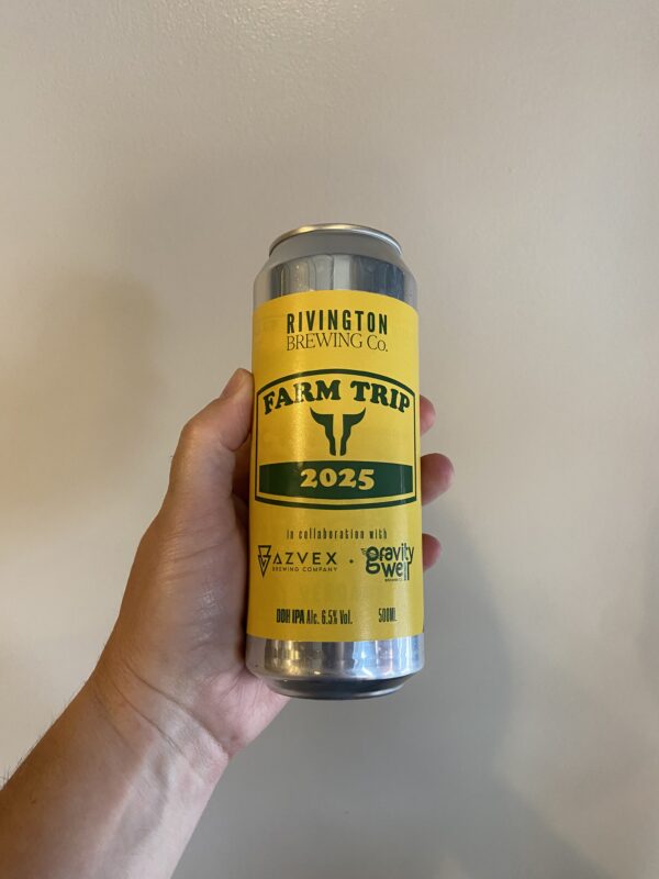 Farm Trip 2025 IPA by Rivington Brewing Company.