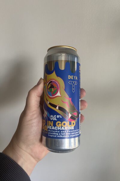 Saturated In Gold - Motueka & Peacharine DIPA by DEYA Brewing Company x Track Brewing.