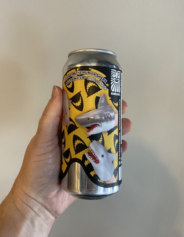 Even Tim the Human Shark Needs Water Imperial IPA by Sureshot Brewing x Verdant Brewing.