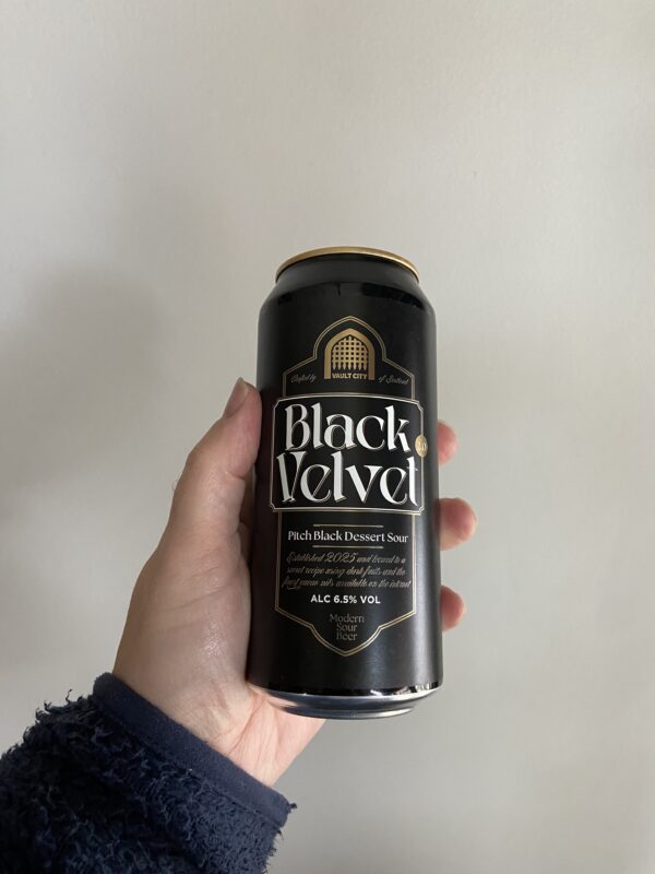 Black Velvet Smoothie Sour by Vault City Brewing.