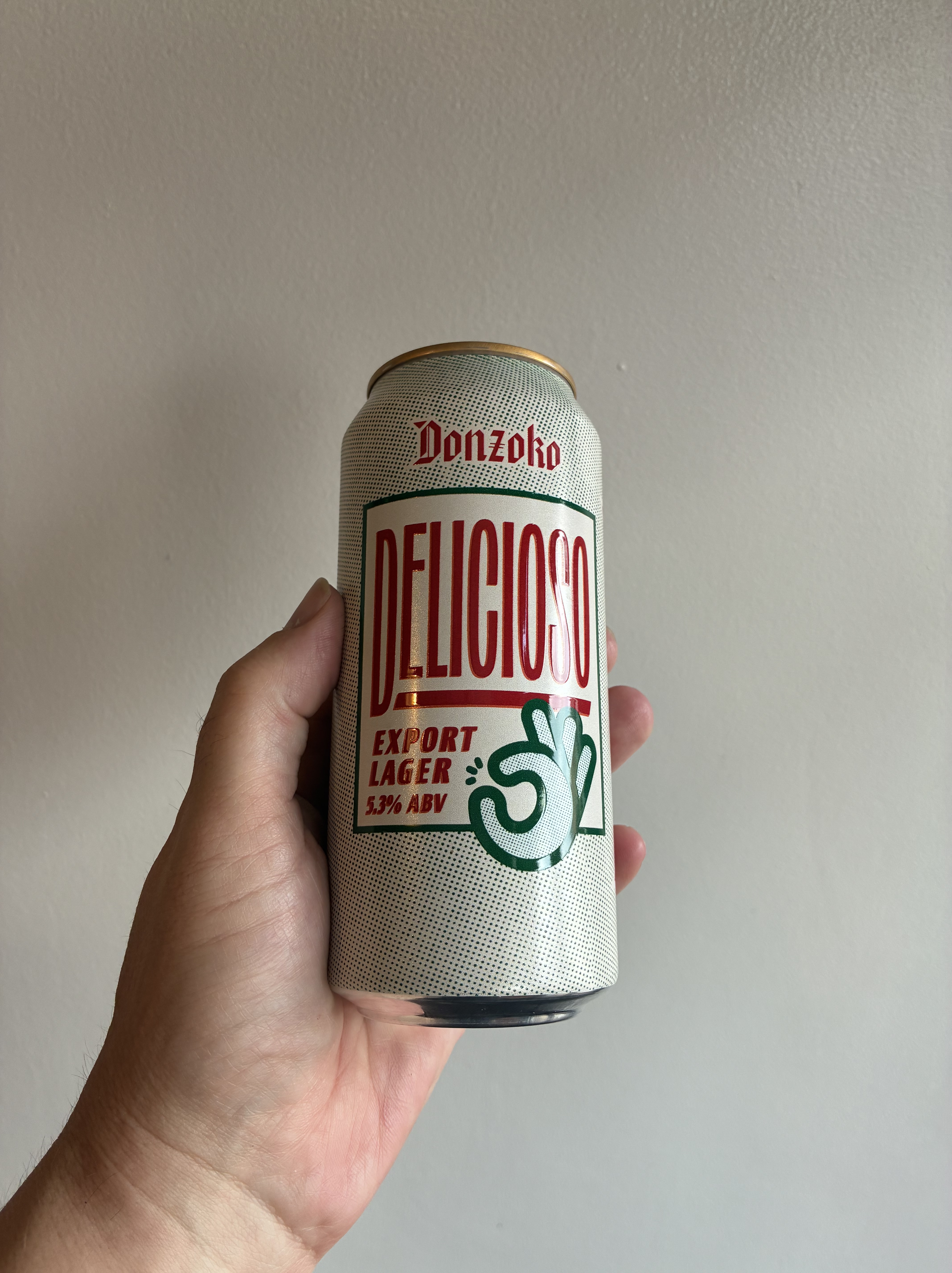 Delicioso Export Lager by Donzoko Brewing Company.