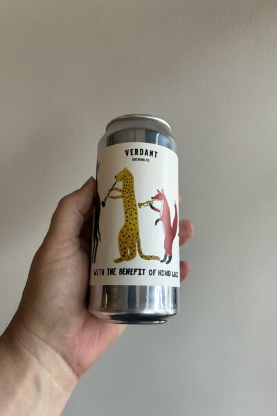 With the Benefit of Hind Legs IPA by Verdant Brewing Company.